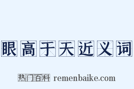 眼高于天近义词是什么意思的图片